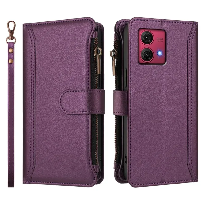 Housse Moto G84 5G Portefeuille 9 Cartes et Zip