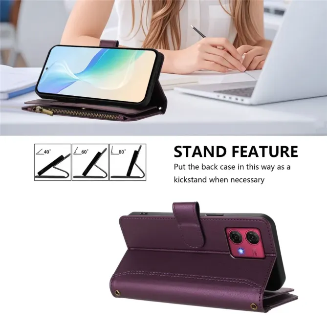 Housse Moto G84 5G Portefeuille 9 Cartes et Zip