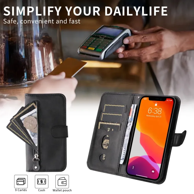 Housse Honor 600 / 600 Pro Portefeuille Zippée Simili Cuir