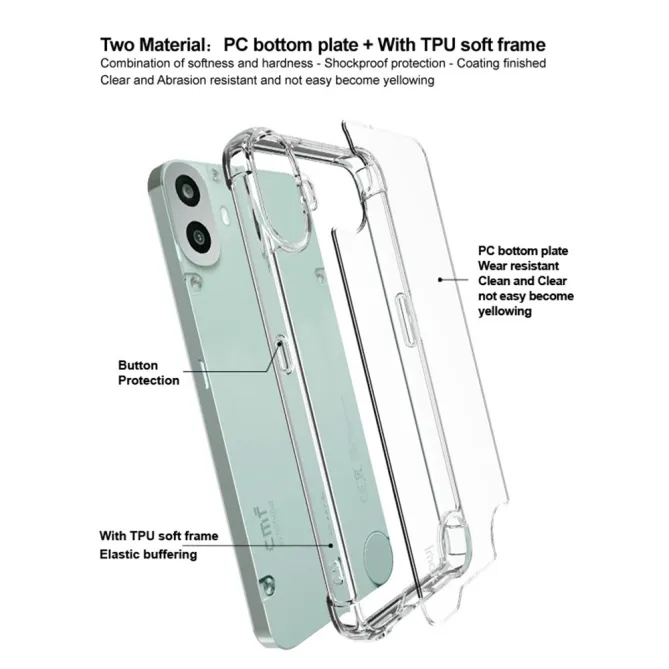 Coque Nothing CMF Phone 1 TPU Transparent Antichoc Protection 2