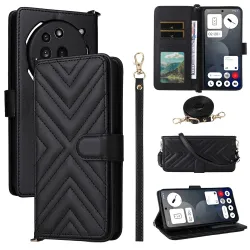 Housse Nothing Phone (3a) Pro Simili Cuir Sangle Porte-Cartes
