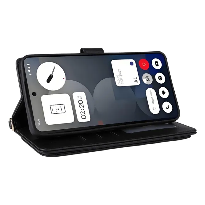 Housse Nothing Phone (3a) Pro Simili Cuir Sangle Porte-Cartes
