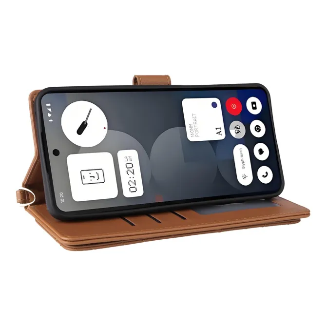 Housse Nothing Phone (3a) Pro Simili Cuir Sangle Porte-Cartes