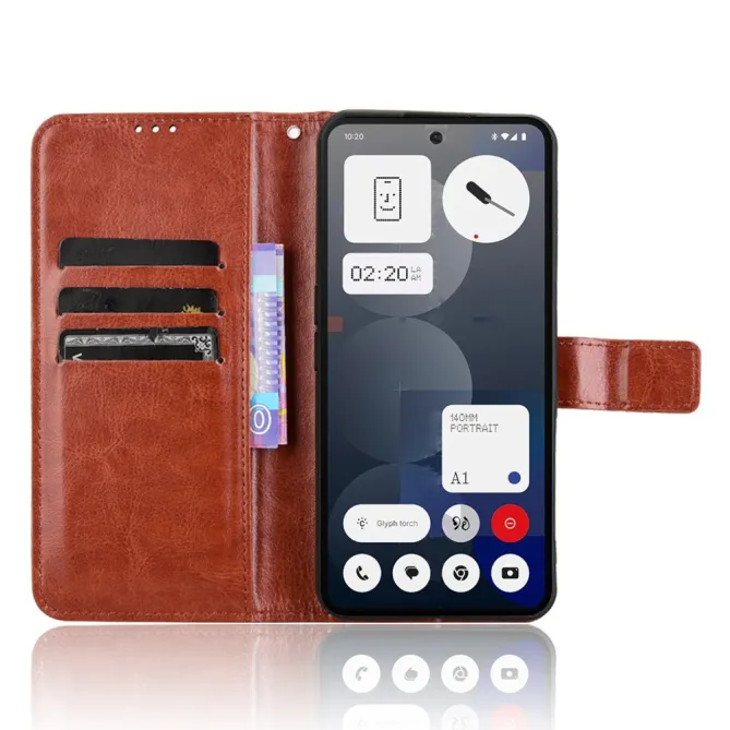 Housse Nothing Phone (3a) Pro Simili Cuir Sangle Porte-Cartes 2