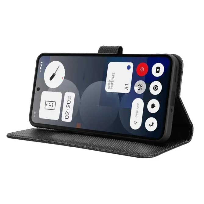 Housse Nothing Phone (3a) Pro Simili Cuir Sangle Porte-Cartes 3