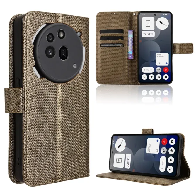 Housse Nothing Phone (3a) Pro Simili Cuir Sangle Porte-Cartes 3