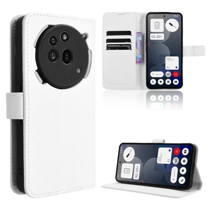 Housse Nothing Phone (3a) Pro Simili Cuir Sangle Porte-Cartes 3