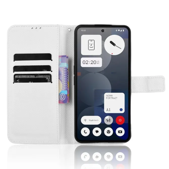 Housse Nothing Phone (3a) Pro Simili Cuir Sangle Porte-Cartes 3