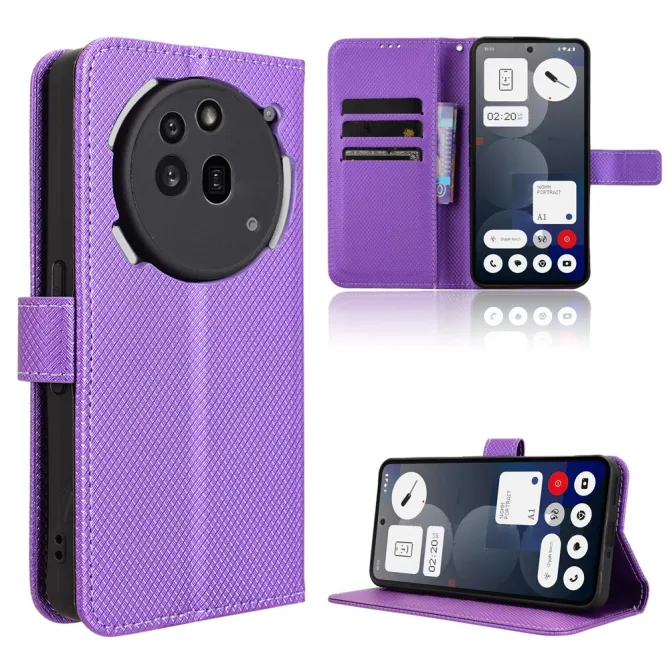 Housse Nothing Phone (3a) Pro Simili Cuir Sangle Porte-Cartes 3