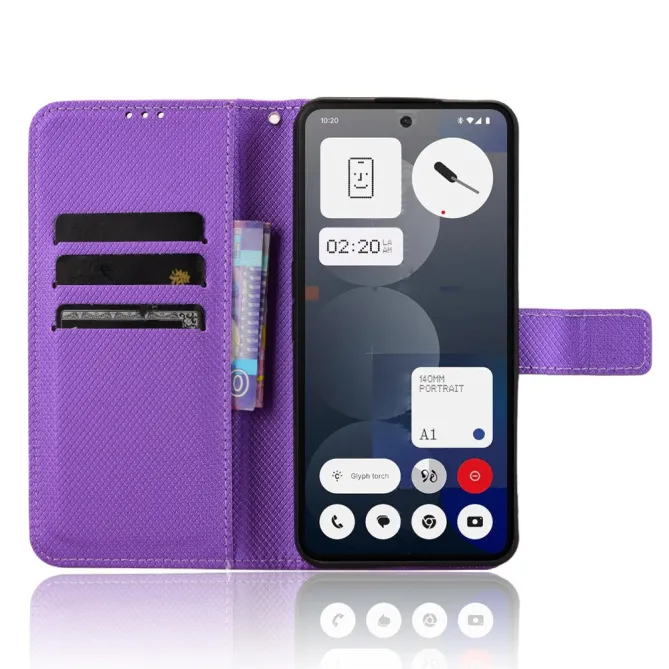 Housse Nothing Phone (3a) Pro Simili Cuir Sangle Porte-Cartes 3
