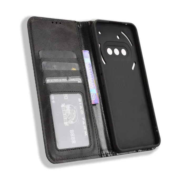 Housse Nothing Phone (3a) Simili Cuir Porte-Cartes Rétro