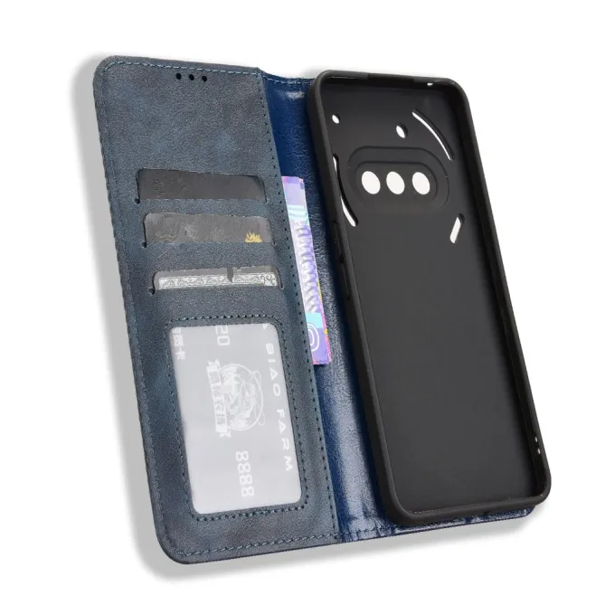 Housse Nothing Phone (3a) Simili Cuir Porte-Cartes Rétro