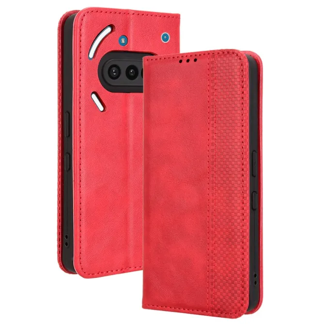 Housse Nothing Phone (3a) Simili Cuir Porte-Cartes Rétro