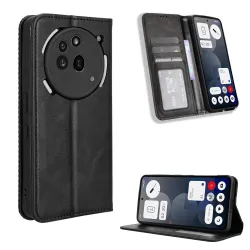 Housse Nothing Phone (3a) Pro Simili Cuir Porte-Cartes Rétro