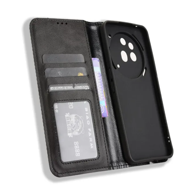 Housse Nothing Phone (3a) Pro Simili Cuir Porte-Cartes Rétro