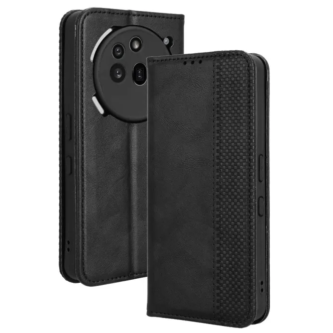 Housse Nothing Phone (3a) Pro Simili Cuir Porte-Cartes Rétro
