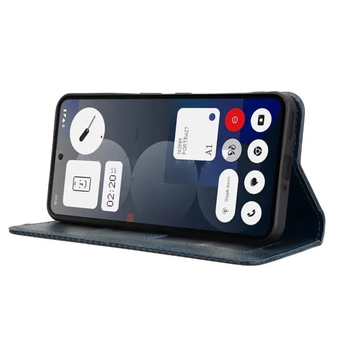 Housse Nothing Phone (3a) Pro Simili Cuir Porte-Cartes Rétro