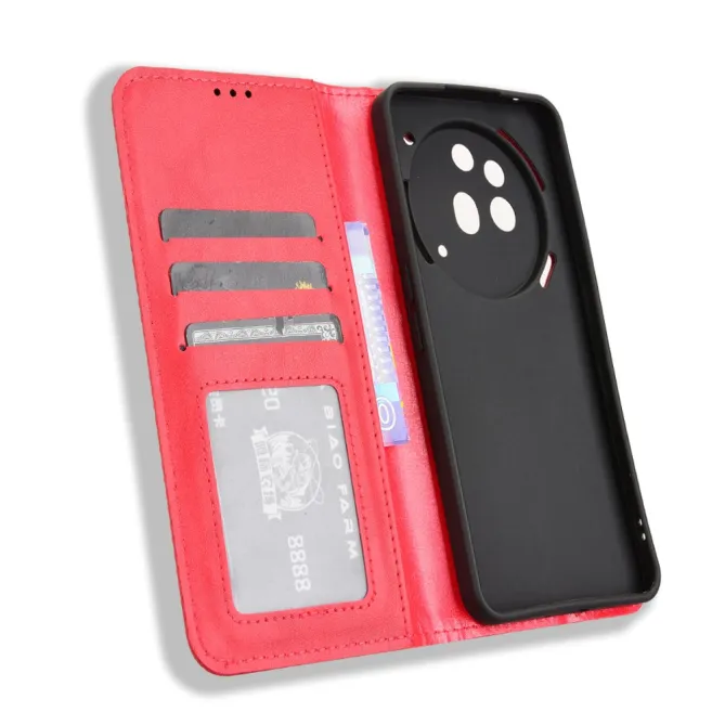 Housse Nothing Phone (3a) Pro Simili Cuir Porte-Cartes Rétro