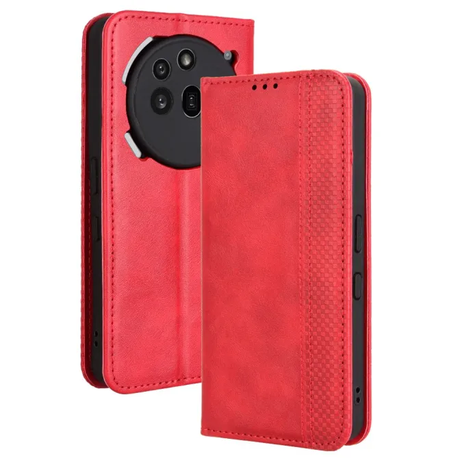 Housse Nothing Phone (3a) Pro Simili Cuir Porte-Cartes Rétro