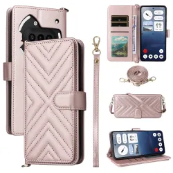Housse Nothing Phone (3a) Simili Cuir Sangle Porte-Cartes 5