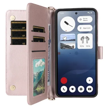 Housse Nothing Phone (3a) Simili Cuir Sangle Porte-Cartes 5