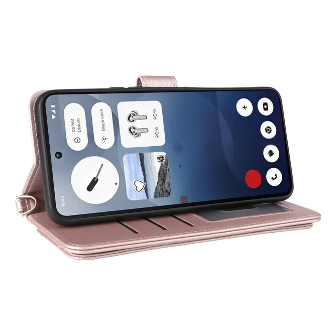 Housse Nothing Phone (3a) Simili Cuir Sangle Porte-Cartes 5