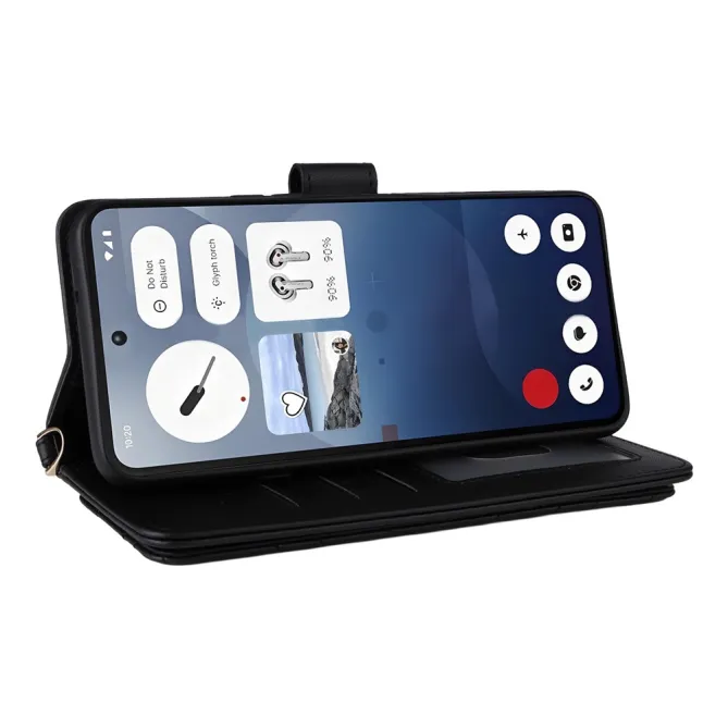 Housse Nothing Phone (3a) Simili Cuir Sangle Porte-Cartes 5