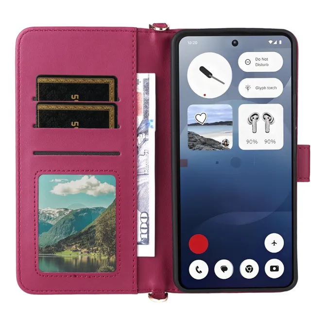Housse Nothing Phone (3a) Simili Cuir Sangle Porte-Cartes 5