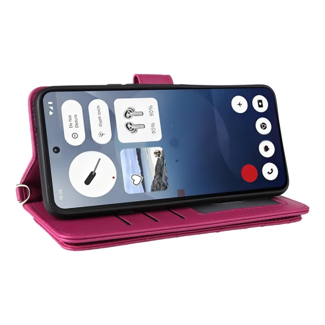 Housse Nothing Phone (3a) Simili Cuir Sangle Porte-Cartes 5