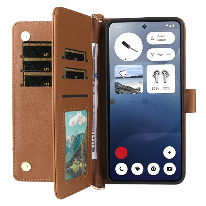 Housse Nothing Phone (3a) Simili Cuir Sangle Porte-Cartes 5