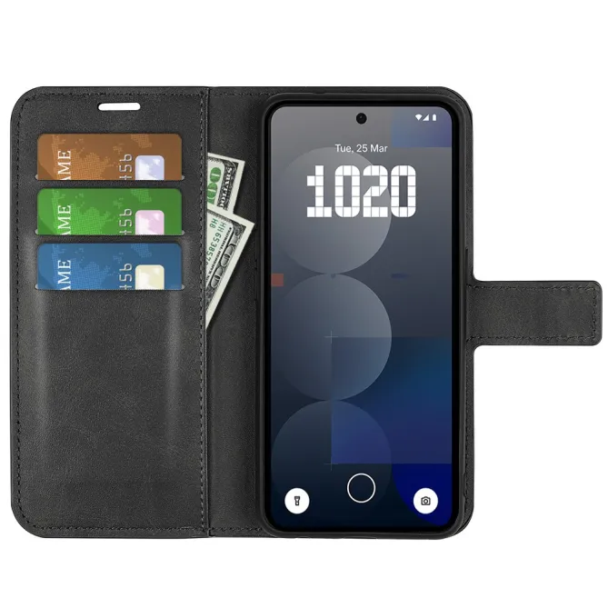 Coque Nothing Phone (3a) Pro Simili Cuir Béquille Protection 2