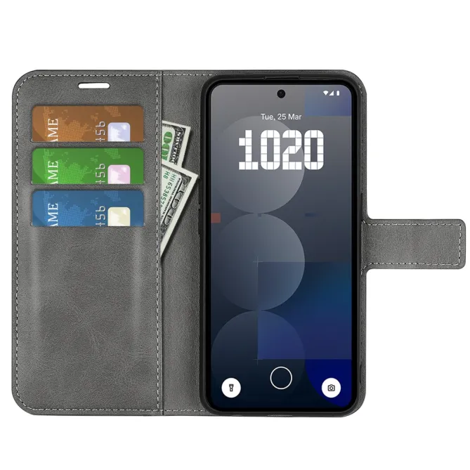 Coque Nothing Phone (3a) Pro Simili Cuir Béquille Protection 2