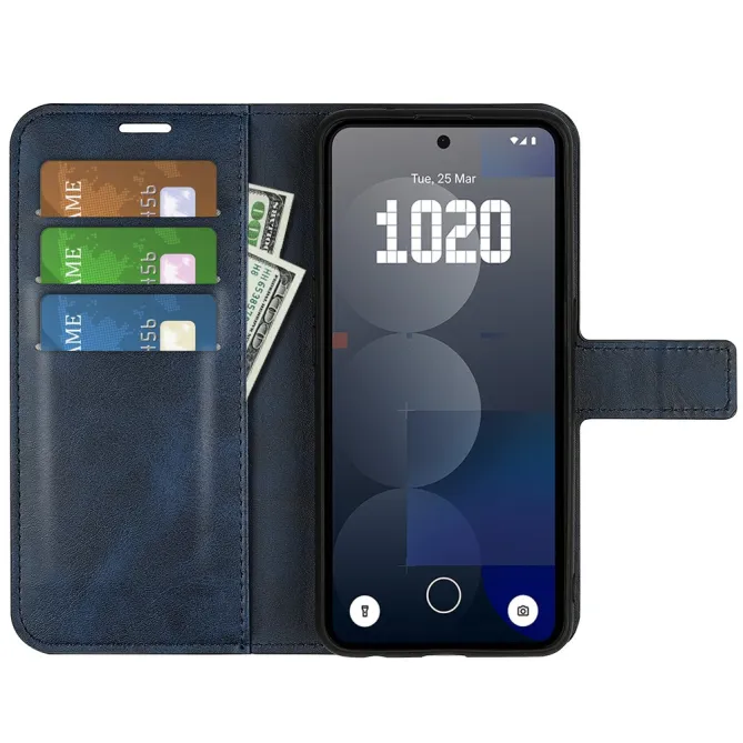 Coque Nothing Phone (3a) Pro Simili Cuir Béquille Protection 2