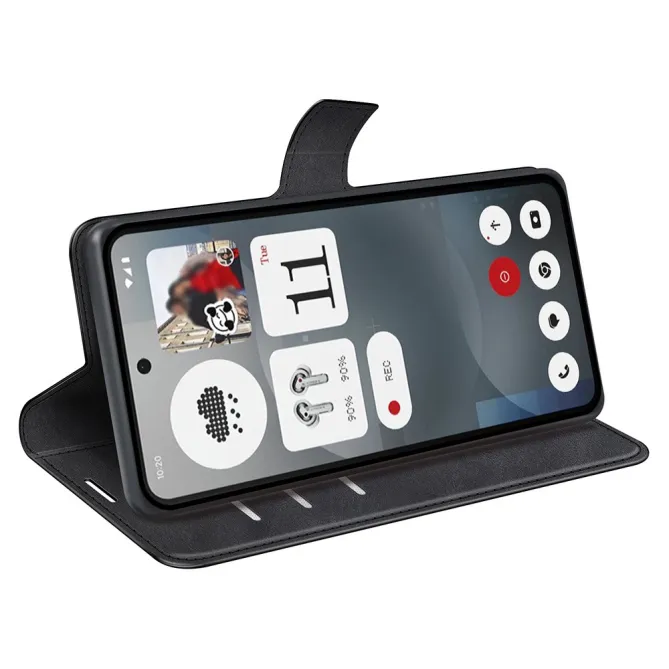 Coque Nothing Phone (3a) Simili Cuir Béquille Protection 2