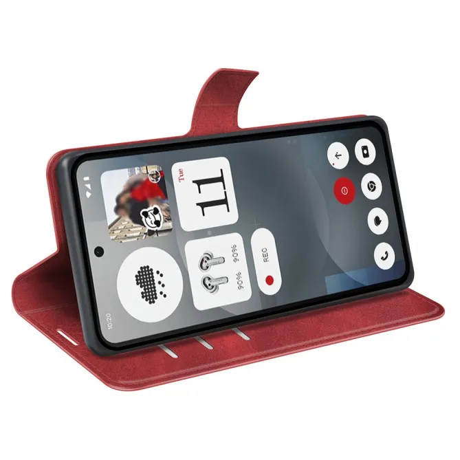 Coque Nothing Phone (3a) Simili Cuir Béquille Protection 2