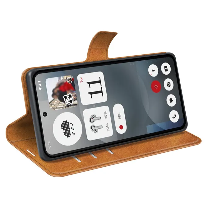 Coque Nothing Phone (3a) Simili Cuir Béquille Protection 2