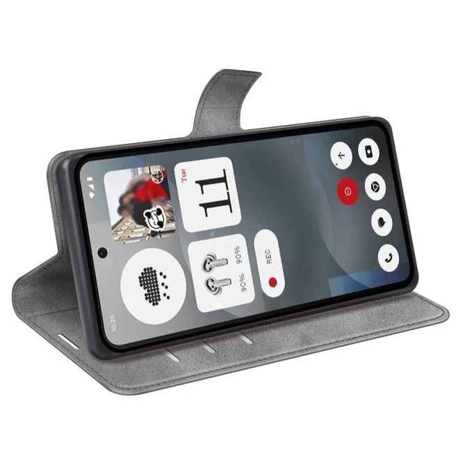 Coque Nothing Phone (3a) Simili Cuir Béquille Protection 2