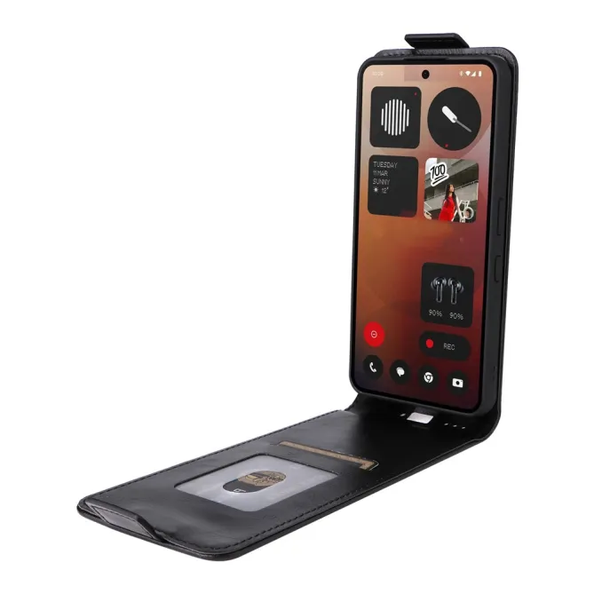 Housse Nothing Phone (3a) Pro Simili Cuir Béquille Porte-Cartes