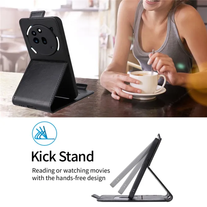 Housse Nothing Phone (3a) Pro Simili Cuir Béquille Porte-Cartes