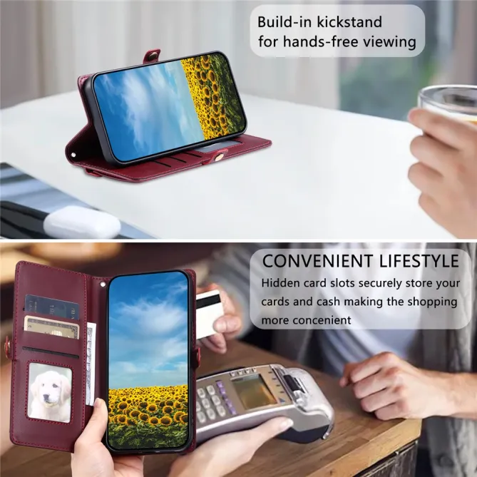 Housse Nothing Phone (3a) Simili Cuir Sangle Porte-Cartes 10