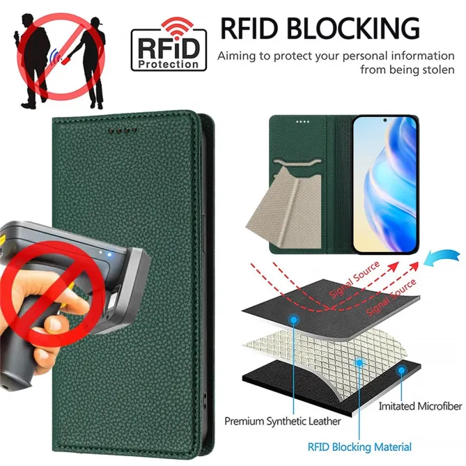 Housse Nothing Phone (3a) Pro Simili Cuir RFID Porte-Cartes