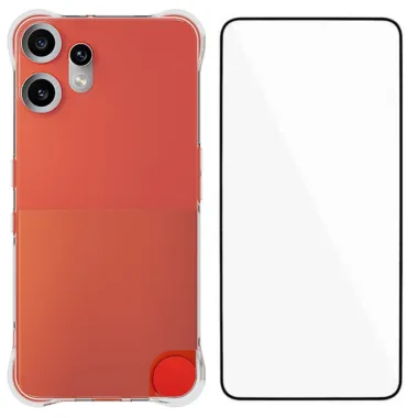 Pack CMF Phone 2 Pro Coque Transparente Coins Renforcés et Film Verre Trempé