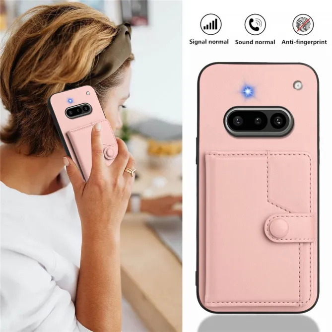 Coque Nothing Phone (3a) Simili Cuir Béquille Protection 4