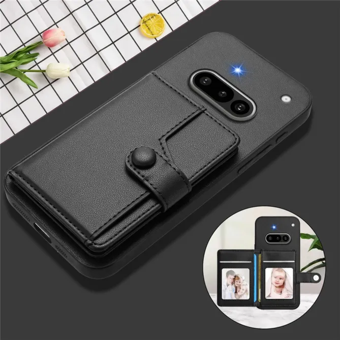 Coque Nothing Phone (3a) Simili Cuir Béquille Protection 4