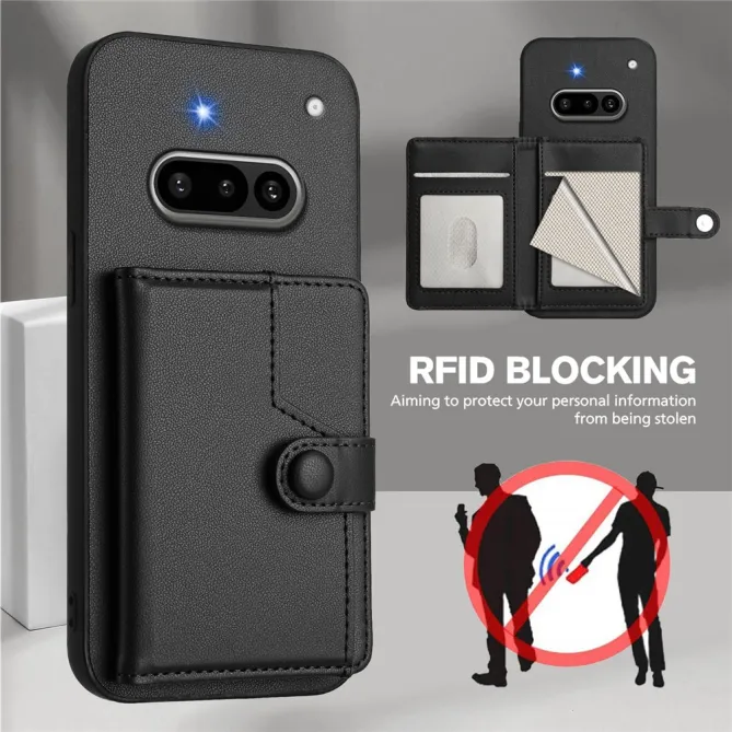 Coque Nothing Phone (3a) Simili Cuir Béquille Protection 4