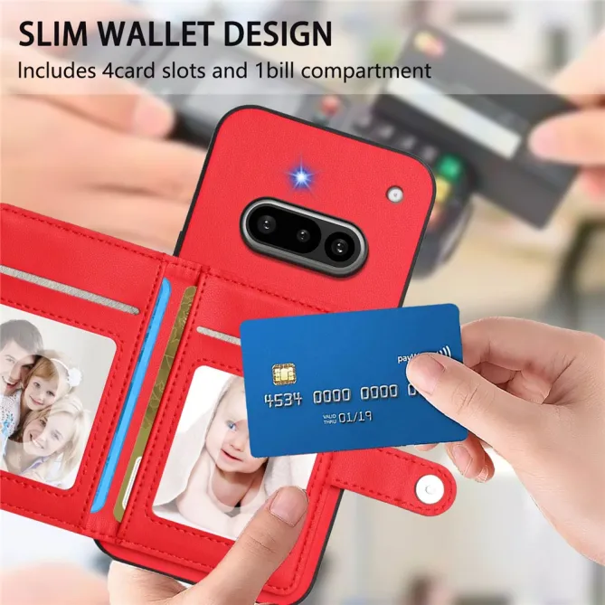 Coque Nothing Phone (3a) Simili Cuir Béquille Protection 4