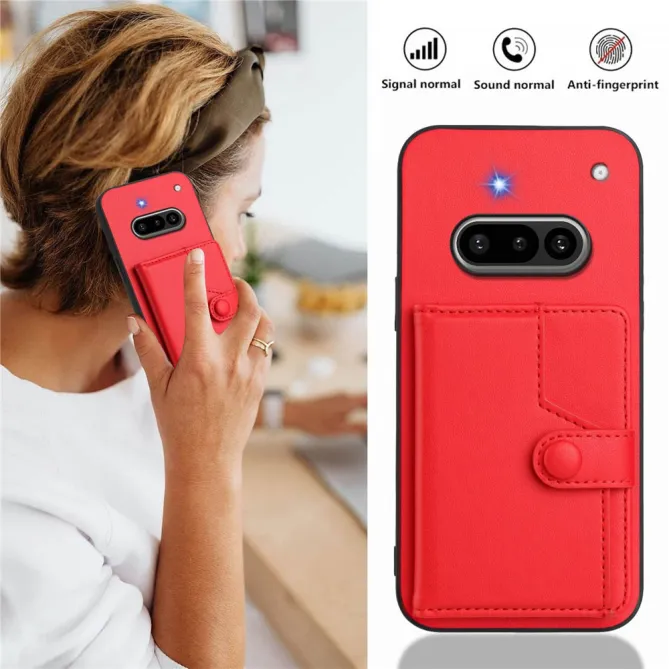 Coque Nothing Phone (3a) Simili Cuir Béquille Protection 4