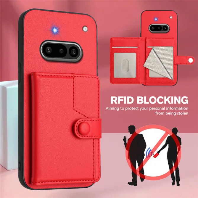 Coque Nothing Phone (3a) Simili Cuir Béquille Protection 4