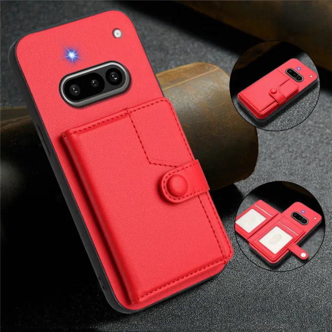 Coque Nothing Phone (3a) Simili Cuir Béquille Protection 4