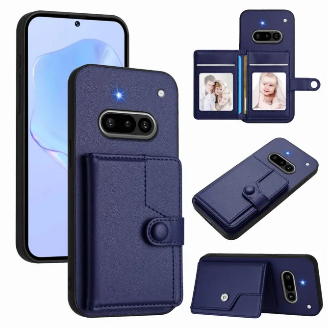 Coque Nothing Phone (3a) Simili Cuir Béquille Protection 4